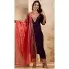 Viscose Rayon Sequins Work Designer Plus Size Salwar Suit In Purple - 12069204987