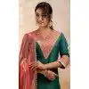Viscose Rayon Sequins Work Designer Plus Size Salwar Suit In Rama Green - 12069204988