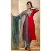 Viscose Rayon Sequins Work Designer Plus Size Salwar Suit In Rani Pink - 12069204989