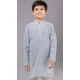 Grey Georgette Embroidered Kids Boys Kurta Pajama - 12058204845