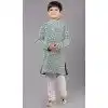 Rama Green Georgette Embroidered Kids Boys Kurta Pajama - 12058204846