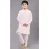 Pink Georgette Embroidered Kids Boys Kurta Pajama - 12058204851
