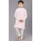 Pink Georgette Embroidered Kids Boys Kurta Pajama - 12058204851
