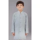 Mint Green Fancy Silk Embroidered Kids Boys Kurta Pajama - 12058204853