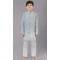 Mint Green Fancy Silk Embroidered Kids Boys Kurta Pajama - 12058204853