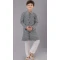 Rama Green Cotton Silk Embroidered Kids Boys Kurta Pajama - 12058204855