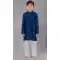 Royal Blue Georgette Embroidered Kids Boys Kurta Pajama - 12058204858