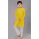 Yellow Georgette Embroidered Kids Boys Kurta Pajama - 12058204859