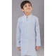 Sky Blue Embroidered Cotton Silk Kids Boys Kurta Pajama - 12058204860