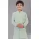 Mint Green Embroidered Fancy Silk Kids Boys Kurta Pajama - 12058204861