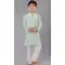 Mint Green Embroidered Fancy Silk Kids Boys Kurta Pajama - 12058204861
