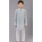 Grey Embroidered Cotton Silk Kids Boys Kurta Pajama - 12058204862