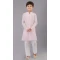 Pink Cotton Silk Embroidered Kids Boys Kurta Pajama - 12058204863
