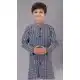 Navy Blue Cotton Silk Embroidered Kids Boys Kurta Pajama - 12058204866