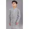 Grey Cotton Silk Embroidered Designer Kids Boys Kurta Pajama - 12058204868