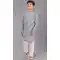 Grey Cotton Silk Embroidered Designer Kids Boys Kurta Pajama - 12058204868