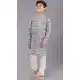 Grey Cotton Silk Embroidered Designer Kids Boys Kurta Pajama - 12058204868