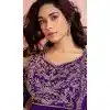 Blue Georgette Embroidery Work Designer Wear Plus Size Sharara Suit - 158378771