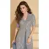 Georgette Embroidered Designer Plus Size Palazzo Suit In Grey - 158458821