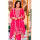 Pink Chinon Embroidery Work Party Wear Salwar Kameez - 158788989
