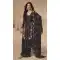 Chinon Heavy Embroidery Work Pakistani Style Palazzo Salwar Kameez In Black - 158798992