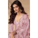 Chinon Heavy Embroidery Work Pakistani Style Palazzo Salwar Kameez In Pink - 158798994