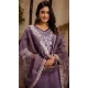 Lavender Silk Embroidery Work Party Wear Salwar Kameez - 11641202299