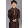 Coffee Polyester Cotton Weaving Work Boys Kurta Pajama - 12059204872
