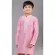 Pink Dhupion Silk Weaving Work Boys Kurta Pajama - 12059204877