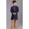 Royal Blue Dhupion Silk Weaving Work Boys Kurta Pajama - 12059204878