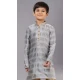 Grey Polyester Cotton Weaving Work Boys Kurta Pajama - 12059204881