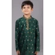 Green Dhupion Silk Weaving Work Boys Kurta Pajama - 12059204882