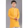 Yellow Dhupion Silk Weaving Work Boys Kurta Pajama - 12059204884