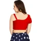 Red Art Silk Plain Readymade Party Wear Designer Blouse - 12072205001