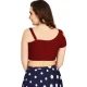 Maroon Art Silk Plain Readymade Party Wear Designer Blouse - 12072205002