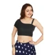 Black Art Silk Plain Readymade Party Wear Designer Blouse - 12072205003