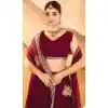 Faux Blooming Sequence Work Party Wear Plus Size Lehenga Choli In Maroon - 12074205008