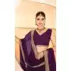 Faux Blooming Sequence Work Party Wear Plus Size Lehenga Choli In Wine - 12074205011