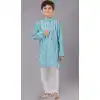 Sea Green Polyester Sequins Work Kids Wear Boys Kurta Pajama - 12060204887