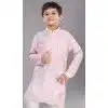 Pink Polyester Printed Kids Wear Boys Kurta Pajama - 12060204893