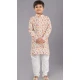 Polyester Sequins Work Kids Wear Boys Kurta Pajama In Multi Color - 12060204894