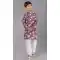 Purple Polyester Printed Kids Wear Boys Kurta Pajama - 12060204896