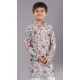 Grey Polyester Printed Kids Wear Boys Kurta Pajama - 12060204898