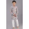 Grey Polyester Printed Kids Wear Boys Kurta Pajama - 12060204898