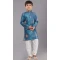 Festival Wear Multi Color Polyester Printed Kid's Kurta Pajama - 12060204902