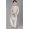 Green Polyester Printed Kids Wear Boys Kurta Pajama - 12060204907