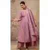Lavender Silk Resham Work Designer Plus Size Anarkali Suit - 11608202132