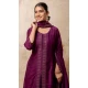 Purple Silk Resham Work Designer Anarkali Suit - 11608202134