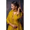 Mustard Silk Resham Work Designer Plus Size Anarkali Suit - 11608202137