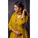 Mustard Silk Resham Work Designer Anarkali Suit - 11608202137